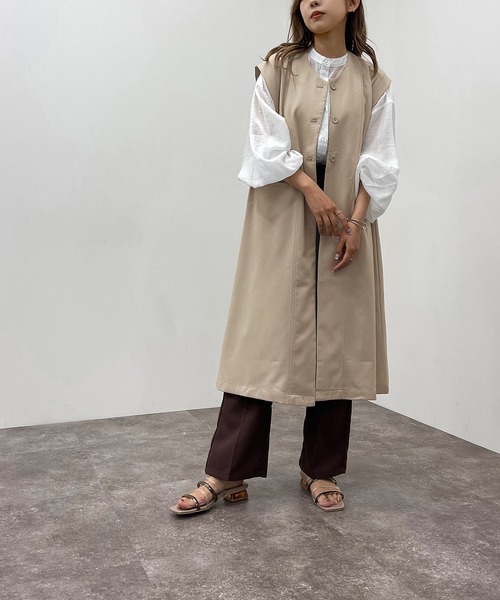 apres jour mignon（アプレジュールミニョン）の「ノーカラージレ【ZOZOTOWN限定アイテム】【6PO】（ベスト・レディース・ブラック/ベージュ/カーキ・フリー/X-LARGE）」の16枚目の写真