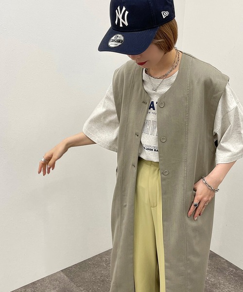 apres jour mignon（アプレジュールミニョン）の「ノーカラージレ【ZOZOTOWN限定アイテム】【6PO】（ベスト・レディース・ブラック/ベージュ/カーキ・フリー/X-LARGE）」の17枚目の写真