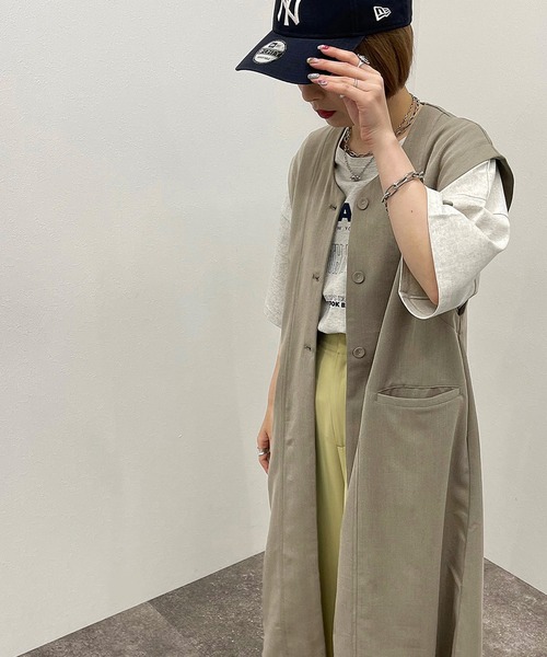 apres jour mignon（アプレジュールミニョン）の「ノーカラージレ【ZOZOTOWN限定アイテム】【6PO】（ベスト・レディース・ブラック/ベージュ/カーキ・フリー/X-LARGE）」の18枚目の写真