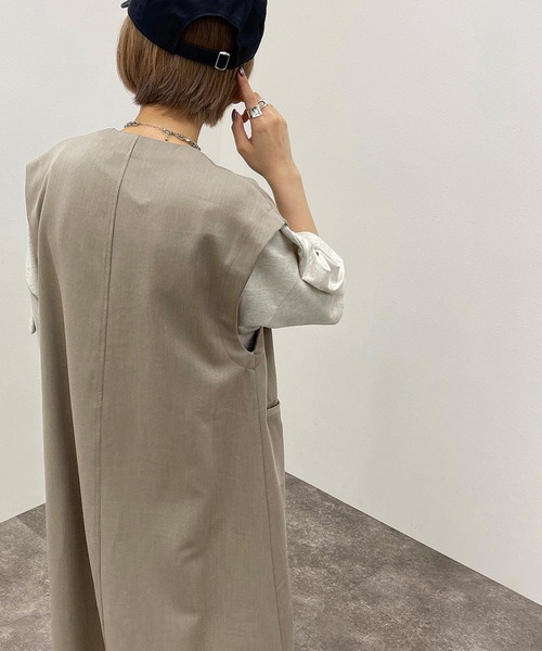 apres jour mignon（アプレジュールミニョン）の「ノーカラージレ【ZOZOTOWN限定アイテム】【6PO】（ベスト・レディース・ブラック/ベージュ/カーキ・フリー/X-LARGE）」の19枚目の写真