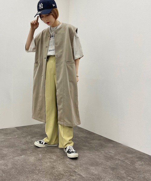 apres jour mignon（アプレジュールミニョン）の「ノーカラージレ【ZOZOTOWN限定アイテム】【6PO】（ベスト・レディース・ブラック/ベージュ/カーキ・フリー/X-LARGE）」の20枚目の写真