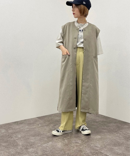 apres jour mignon（アプレジュールミニョン）の「ノーカラージレ【ZOZOTOWN限定アイテム】【6PO】（ベスト・レディース・ブラック/ベージュ/カーキ・フリー/X-LARGE）」の22枚目の写真