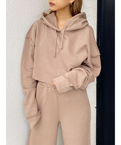 GYDA（ジェイダ）の「ショートスウェットパーカー（パーカー・レディース・ブラック/ベージュ/ブラウン・FREE）」の22枚目の写真