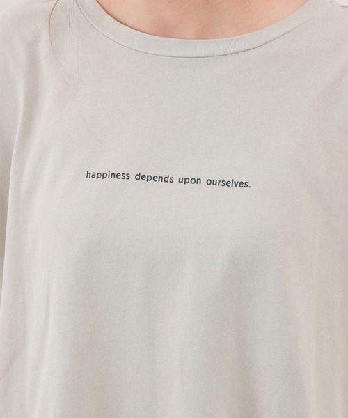 PUAL CE CIN（ピュアルセシン）の「ピグメント染め×ロゴプリントTシャツ（Tシャツ/カットソー・レディース・ベージュ/グレー/スミクロ/オリーブ系・FREE）」の19枚目の写真