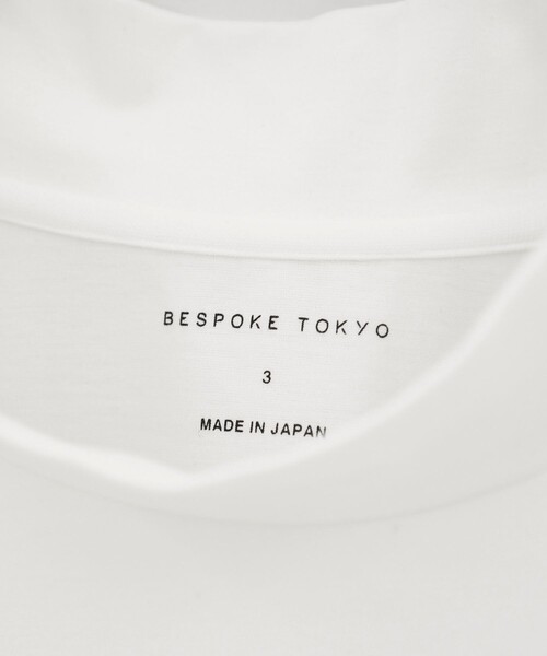 BESPOKE TOKYO（ビスポークトウキョウ）の「【BESPOKE TOKYO】DOUBLE BLEND COTTON MOC NECK OVER SIZE TEE（Tシャツ/カットソー・メンズ・ベージュ/オフホワイト/ブラック・2/3）」の8枚目の写真