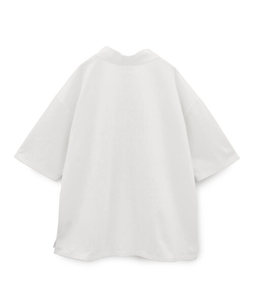 BESPOKE TOKYO（ビスポークトウキョウ）の「【BESPOKE TOKYO】DOUBLE BLEND COTTON MOC NECK OVER SIZE TEE（Tシャツ/カットソー・メンズ・ベージュ/オフホワイト/ブラック・2/3）」の11枚目の写真