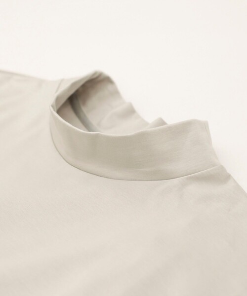 BESPOKE TOKYO（ビスポークトウキョウ）の「【BESPOKE TOKYO】DOUBLE BLEND COTTON MOC NECK OVER SIZE TEE（Tシャツ/カットソー・メンズ・ベージュ/オフホワイト/ブラック・2/3）」の7枚目の写真