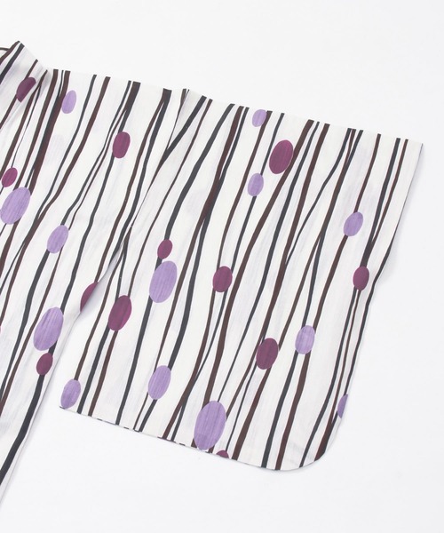 URBAN RESEARCH ROSSO WOMEN（アーバンリサーチ　ロッソ）の「浴衣　縞と葡萄（浴衣・レディース・ホワイト・FREE）」の11枚目の写真