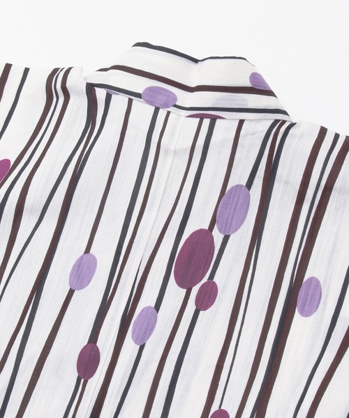 URBAN RESEARCH ROSSO WOMEN（アーバンリサーチ　ロッソ）の「浴衣　縞と葡萄（浴衣・レディース・ホワイト・FREE）」の13枚目の写真