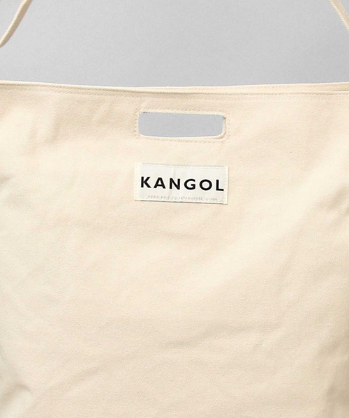 KANGOL（カンゴール）の「スケートボード カラフルロゴ キャンバス ショルダー トートバッグ / プラスチックプレートチャーム付き（ショルダーバッグ・メンズ・ホワイト/ブラック・FREE）」の13枚目の写真