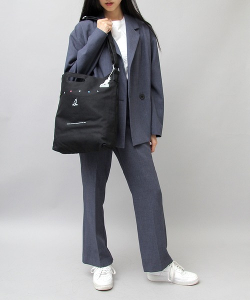 KANGOL（カンゴール）の「スケートボード カラフルロゴ キャンバス ショルダー トートバッグ / プラスチックプレートチャーム付き（ショルダーバッグ・メンズ・ホワイト/ブラック・FREE）」の22枚目の写真