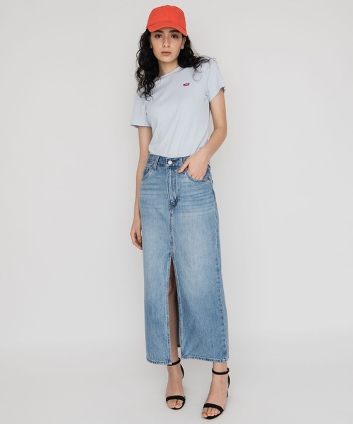 GLAMOROUS LEVI’S リメイク デニム スカート パッチ 稀少 レア 70s Levi'sリーバイス リメイク マキシ丈 パッチワーク デニム