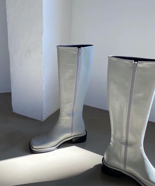 chuclla(チュクラ)の「Square-toe long boots chs21a021(ブーツ・レディース・グレー/ブラック・38/36/37/39/40)」の7枚目の写真