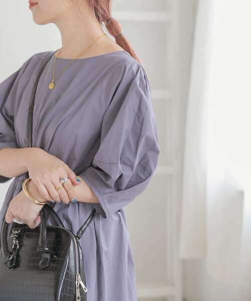 ITEMS URBANRESEARCH(アイテムズ アーバンリサーチ)の「ランタンスリーブワンピース(ワンピース・レディース・ベージュ/ブラック/グレー/モカ・FREE)」の13枚目の写真