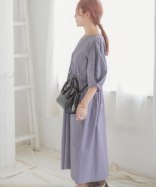 ITEMS URBANRESEARCH(アイテムズ アーバンリサーチ)の「ランタンスリーブワンピース(ワンピース・レディース・ベージュ/ブラック/グレー/モカ・FREE)」の15枚目の写真