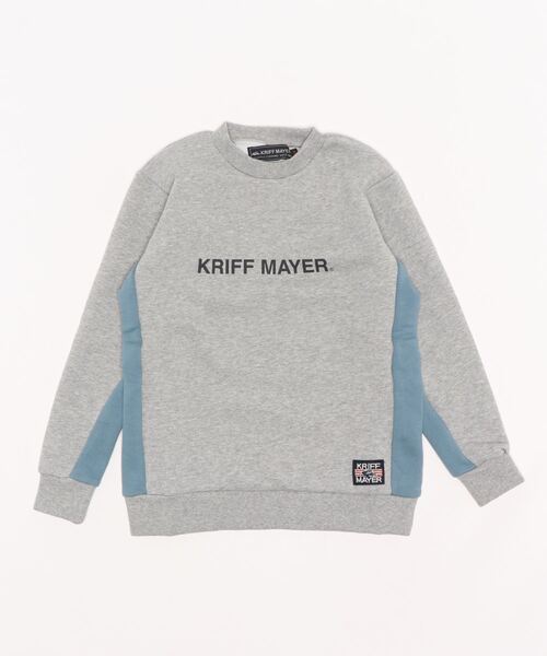 KRIFF MAYER Kid's Collection(クリフメイヤーキッズコレクション)の「WEB限定脇切替ロゴスウェット(スウェット・キッズ・グレー/カラフル/チャコール/ブルー・170/120/130/160/140/150)」の2枚目の写真