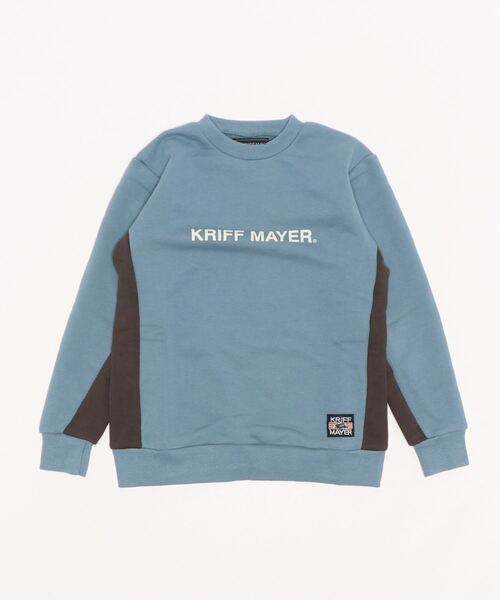 KRIFF MAYER Kid's Collection(クリフメイヤーキッズコレクション)の「WEB限定脇切替ロゴスウェット(スウェット・キッズ・グレー/カラフル/チャコール/ブルー・170/120/130/160/140/150)」の3枚目の写真