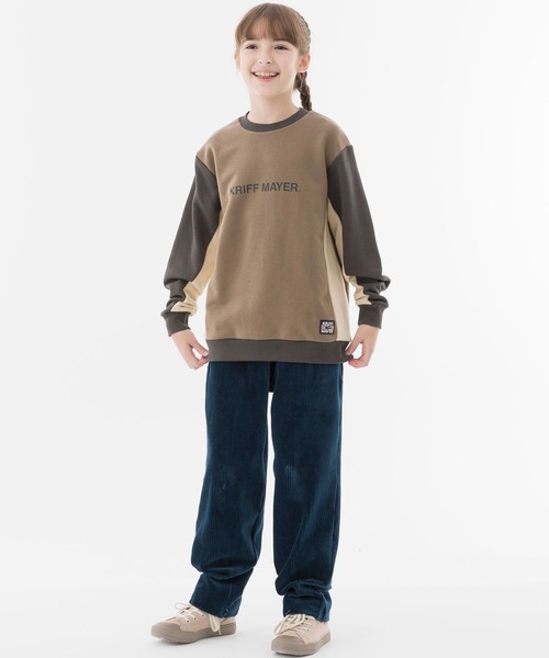 KRIFF MAYER Kid's Collection(クリフメイヤーキッズコレクション)の「WEB限定脇切替ロゴスウェット(スウェット・キッズ・グレー/カラフル/チャコール/ブルー・170/120/130/160/140/150)」の12枚目の写真