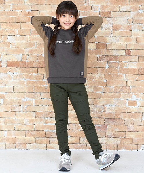 KRIFF MAYER Kid's Collection(クリフメイヤーキッズコレクション)の「WEB限定脇切替ロゴスウェット(スウェット・キッズ・グレー/カラフル/チャコール/ブルー・170/120/130/160/140/150)」の20枚目の写真