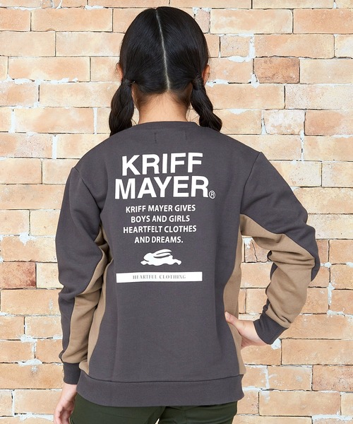 KRIFF MAYER Kid's Collection(クリフメイヤーキッズコレクション)の「WEB限定脇切替ロゴスウェット(スウェット・キッズ・グレー/カラフル/チャコール/ブルー・170/120/130/160/140/150)」の19枚目の写真