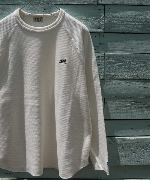 TES HEAVY THRMAL BUHI EMB LONG SLEEVE T-SHIRT / ロンT
