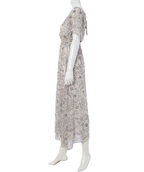 fifth(フィフス)の「バックオープン花柄ワンピース(ワンピース・レディース・ライトベージュ/ブラック・MEDIUM)」の11枚目の写真