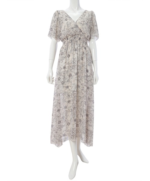 fifth(フィフス)の「バックオープン花柄ワンピース(ワンピース・レディース・ライトベージュ/ブラック・MEDIUM)」の12枚目の写真