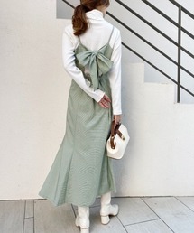 one after another NICE CLAUP | バックリボンマーメイドキャミワンピース(ワンピース)