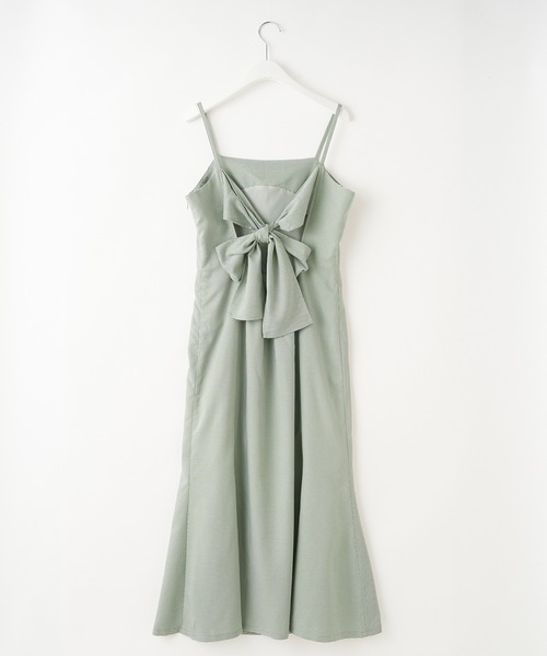 one after another NICE CLAUP（ワンアフターアナザーナイスクラップ）の「後ろ姿で差がつく存在感。バックリボンマーメイドキャミワンピース（ワンピース・レディース・ブラック/ブラウン系その他/ベージュ系その他/グリーン系その他・FREE）」の18枚目の写真