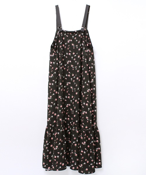 RNA（アールエヌエー）の「D1565 フラワープリントキャミワンピース（ワンピース・レディース・ブラック/サックスブルー/イエロー・MEDIUM）」の2枚目の写真