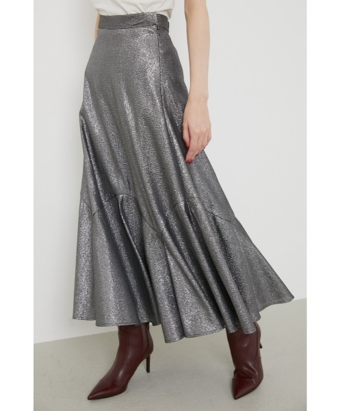 rienda（リエンダ）の「ウェーブヘムフレアスカート（スカート・レディース・シルバー/ブラック系その他/パープル系その他・SMALL/MEDIUM）」の3枚目の写真