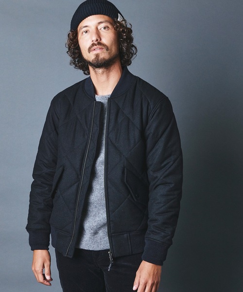 セール】CASHMERE CLASSICAL TWEED QUILTING THINSULATE MA-1 カシミヤ