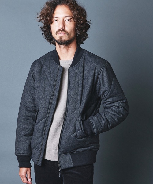 Magine（マージン）の「CASHMERE CLASSICAL TWEED QUILTING THINSULATE MA-1 カシミヤ クラシカルツイード キルティング MA-1（MA-1・メンズ・チャコールグレー/ブラック/グレー・44/46/48）」の18枚目の写真