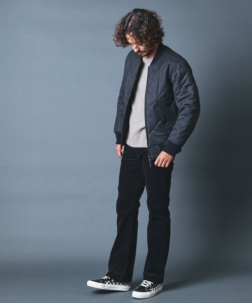 Magine（マージン）の「CASHMERE CLASSICAL TWEED QUILTING THINSULATE MA-1 カシミヤ クラシカルツイード キルティング MA-1（MA-1・メンズ・チャコールグレー/ブラック/グレー・44/46/48）」の6枚目の写真