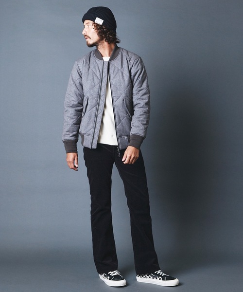 Magine（マージン）の「CASHMERE CLASSICAL TWEED QUILTING THINSULATE MA-1 カシミヤ クラシカルツイード キルティング MA-1（MA-1・メンズ・チャコールグレー/ブラック/グレー・44/46/48）」の11枚目の写真