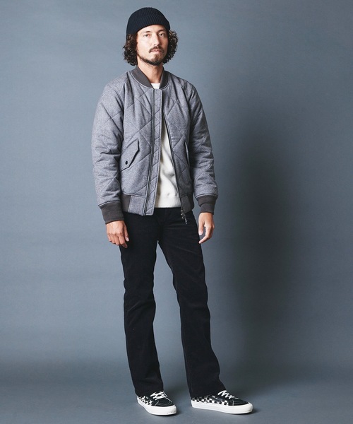 Magine（マージン）の「CASHMERE CLASSICAL TWEED QUILTING THINSULATE MA-1 カシミヤ クラシカルツイード キルティング MA-1（MA-1・メンズ・チャコールグレー/ブラック/グレー・44/46/48）」の20枚目の写真