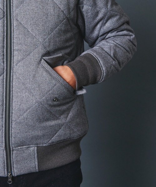 Magine（マージン）の「CASHMERE CLASSICAL TWEED QUILTING THINSULATE MA-1 カシミヤ クラシカルツイード キルティング MA-1（MA-1・メンズ・チャコールグレー/ブラック/グレー・44/46/48）」の12枚目の写真