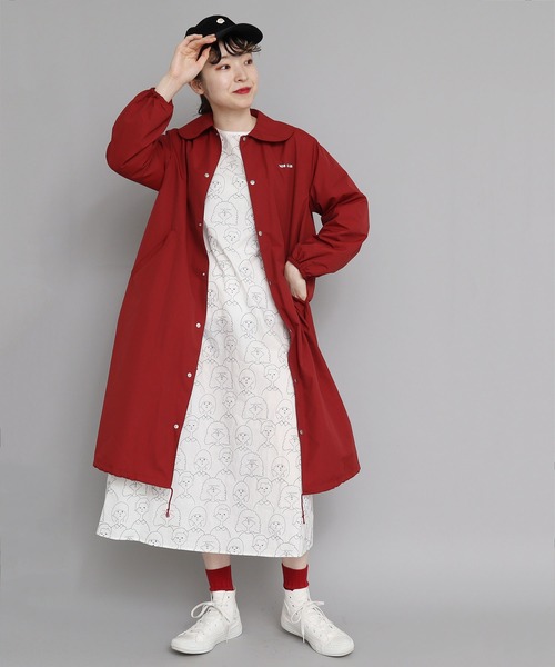 I am I in fact...（アイアムアイインファクト）の「ナイロンタッサー ラウンドカラーコーチコート（その他アウター・レディース・グリーン/レッド/ブラック・FREE）」の4枚目の写真