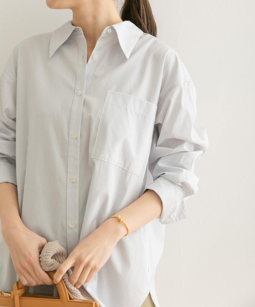 URBAN RESEARCH(アーバンリサーチ)の「ロングカフスシャツ(シャツ/ブラウス・レディース・オフホワイト/ストライプ・FREE)」の11枚目の写真