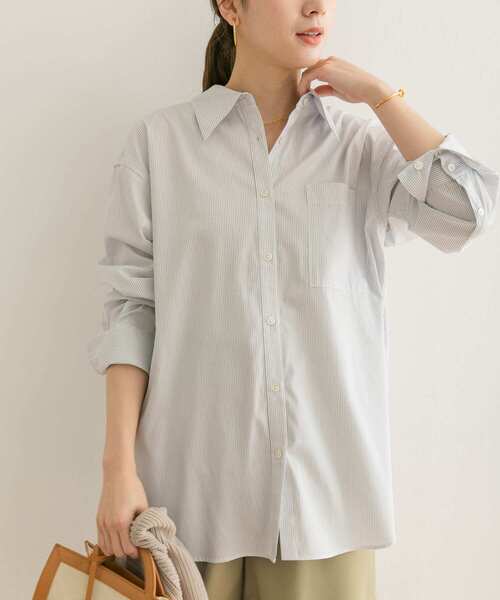 URBAN RESEARCH(アーバンリサーチ)の「ロングカフスシャツ(シャツ/ブラウス・レディース・オフホワイト/ストライプ・FREE)」の12枚目の写真