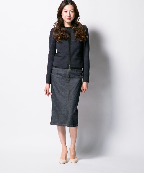 JOSEPH（ジョセフ）の「CORRON TWEED SACHA ノーカラージャケット 