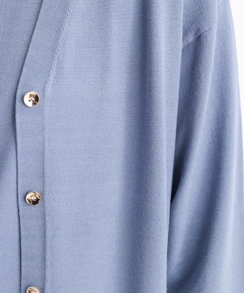 MK MICHEL KLEIN（エムケーミッシェルクラン）の「【洗える】ショート丈カラーニットアンサンブル（ニット/セーター・レディース・ライトブルー/ネイビー/レッド/ライトブラウン/ダークグレー/マスタード・38）」の8枚目の写真