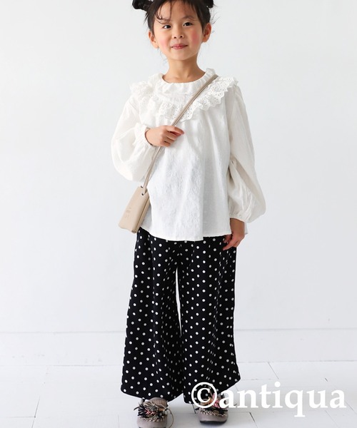 antiqua（アンティカ）の「ドットストレートパンツ（その他パンツ・キッズ・ブラック・4/6/3/5）」の13枚目の写真