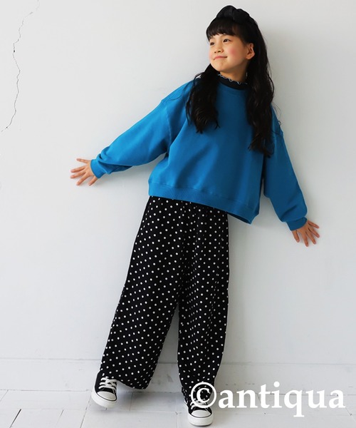 antiqua（アンティカ）の「ドットストレートパンツ（その他パンツ・キッズ・ブラック・4/6/3/5）」の17枚目の写真