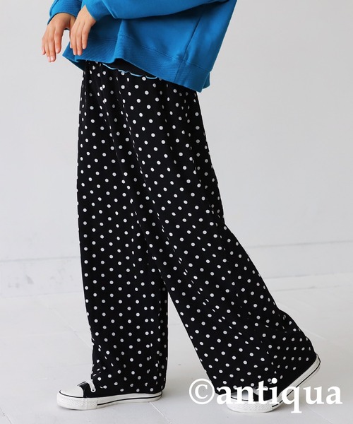 antiqua（アンティカ）の「ドットストレートパンツ（その他パンツ・キッズ・ブラック・4/6/3/5）」の15枚目の写真