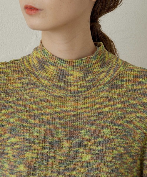 Kastane（カスタネ）の「ループヤーンカラーミックスニット（ニット/セーター・レディース・パープル/イエロー・FREE）」の9枚目の写真