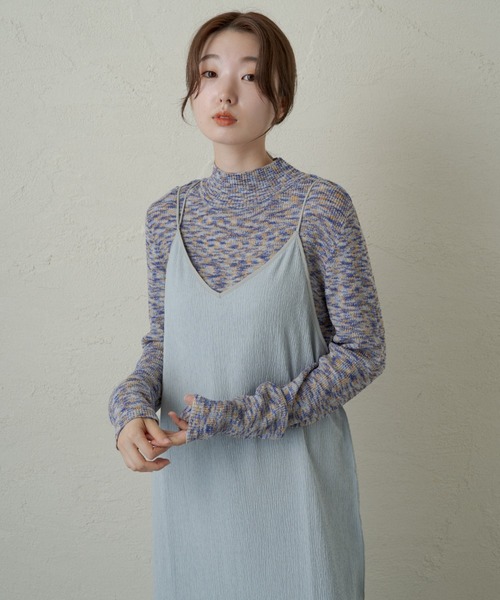 Kastane（カスタネ）の「ループヤーンカラーミックスニット（ニット/セーター・レディース・パープル/イエロー・FREE）」の8枚目の写真