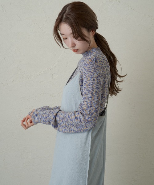 Kastane（カスタネ）の「ループヤーンカラーミックスニット（ニット/セーター・レディース・パープル/イエロー・FREE）」の4枚目の写真