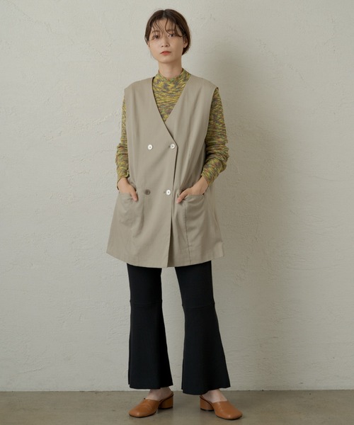 Kastane（カスタネ）の「ループヤーンカラーミックスニット（ニット/セーター・レディース・パープル/イエロー・FREE）」の11枚目の写真