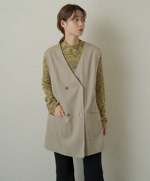 Kastane（カスタネ）の「ループヤーンカラーミックスニット（ニット/セーター・レディース・パープル/イエロー・FREE）」の14枚目の写真